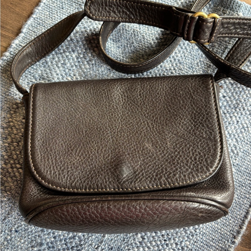 Vintage Coach Brown Pebbled Leather Flap Crossbody Bag USA Made Sonoma 4919 - Picture 10 of 13